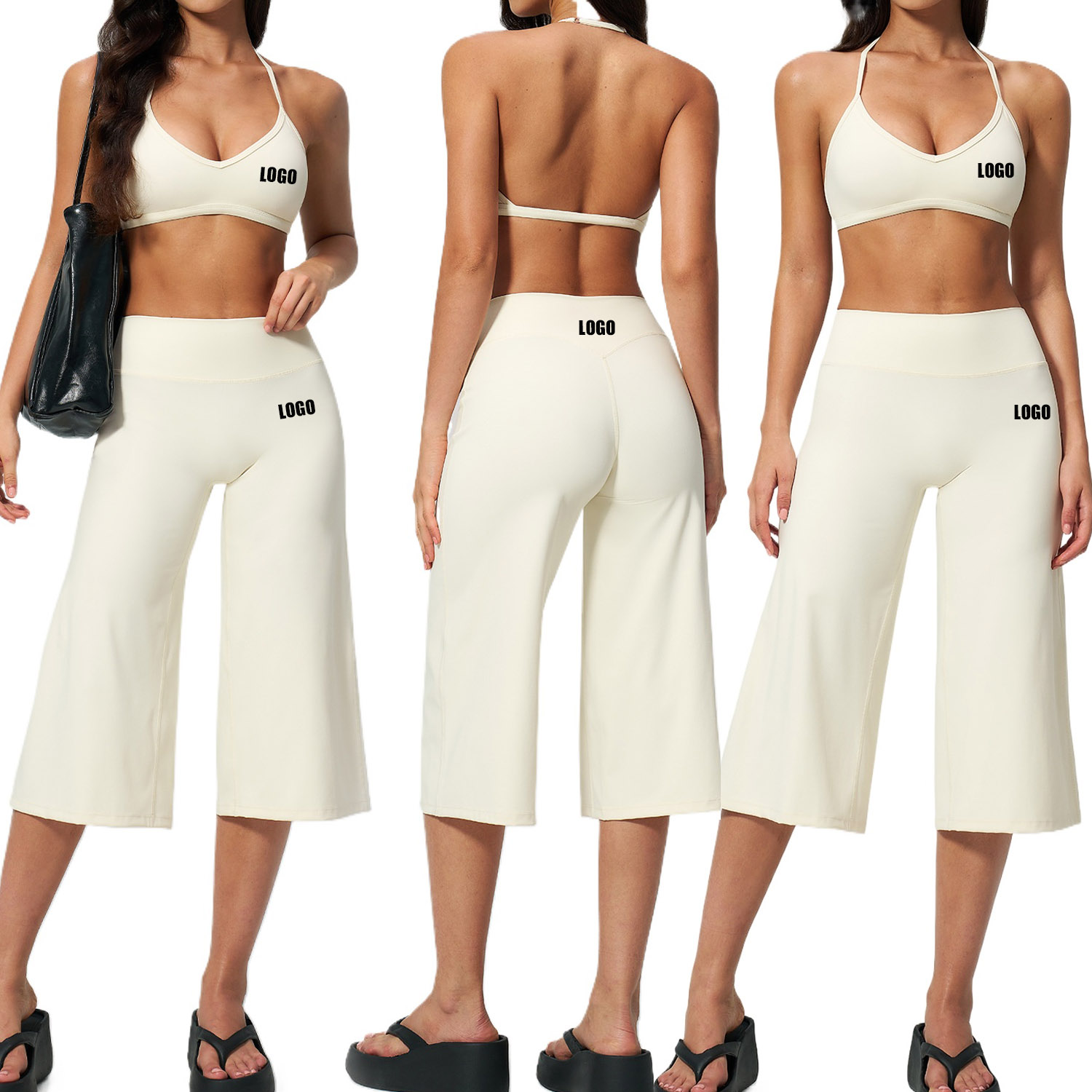 Pilates Yoga Outfit - Özel LOGO baskılı kadın yoga üst