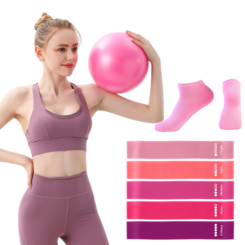 Pilates Yoga Ball Exercises - Pilates Topu Direnç Bantları Kavrama Çorapları
