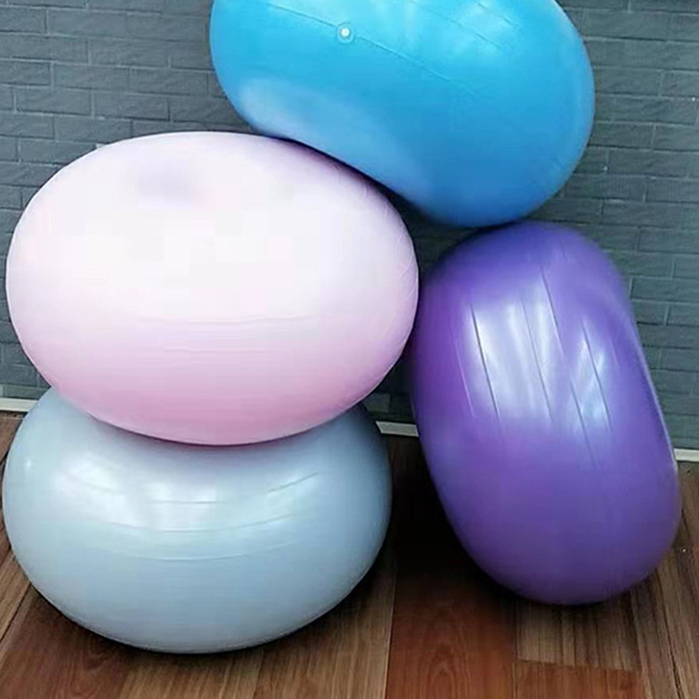 Pilates Yoga Ball Exercises - Patlamaya Dayanıklı Mavi Donut Yoga Yardımcı